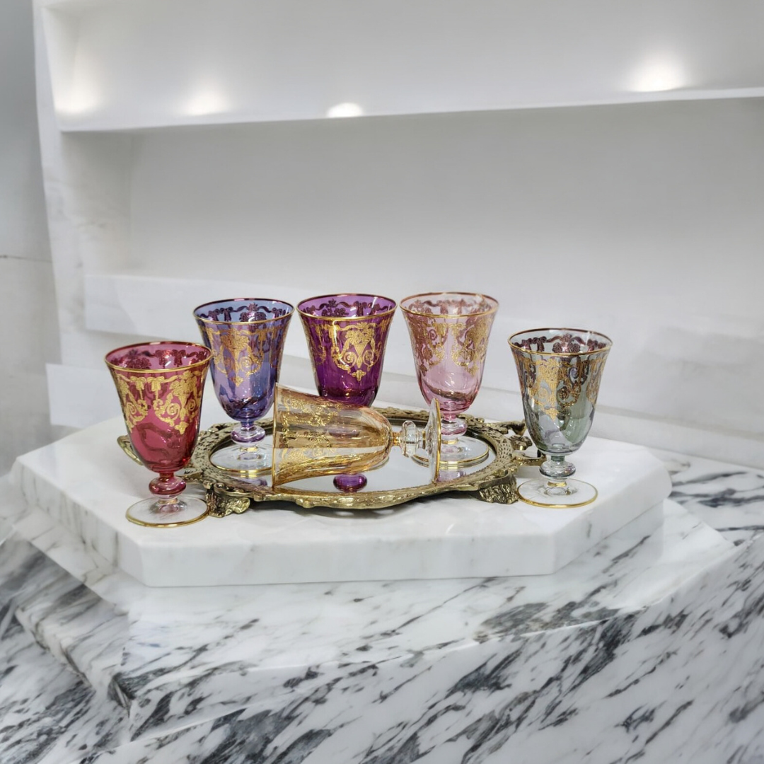 Monalisa Kısa Ayaklı Bardak 6'lı Asorti