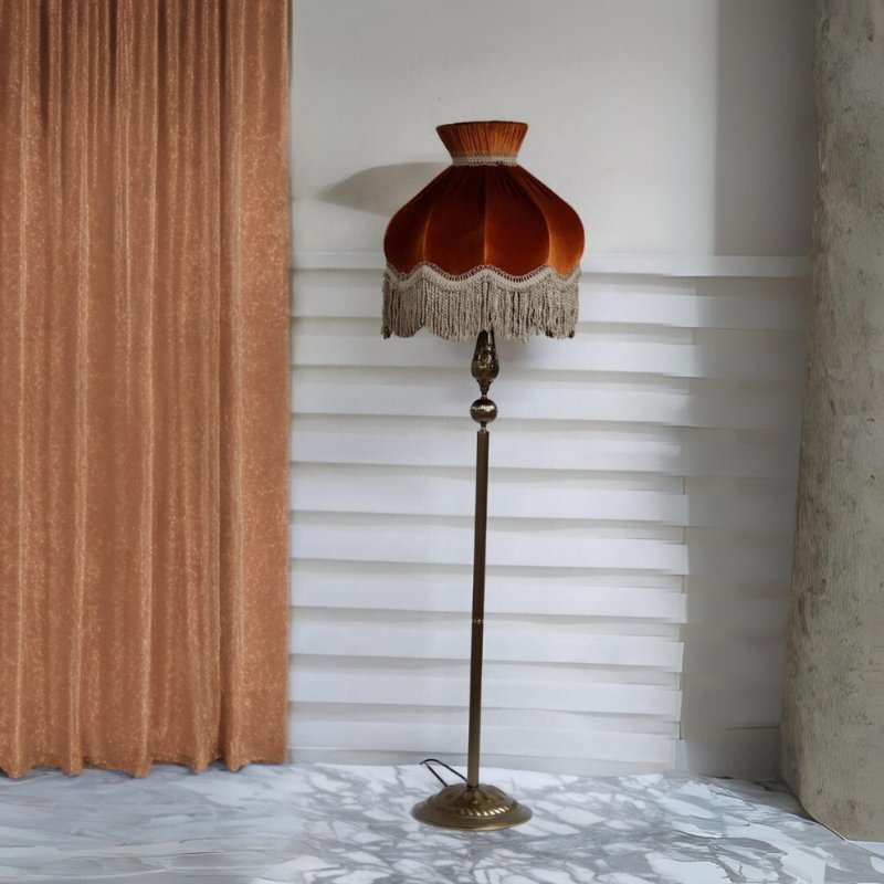 Klasik Lambader BRONZ Ayak KİREMİT Başlık 170cm.