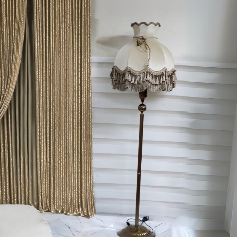 Klasik Lambader BRONZ Ayak VİZON Başlık