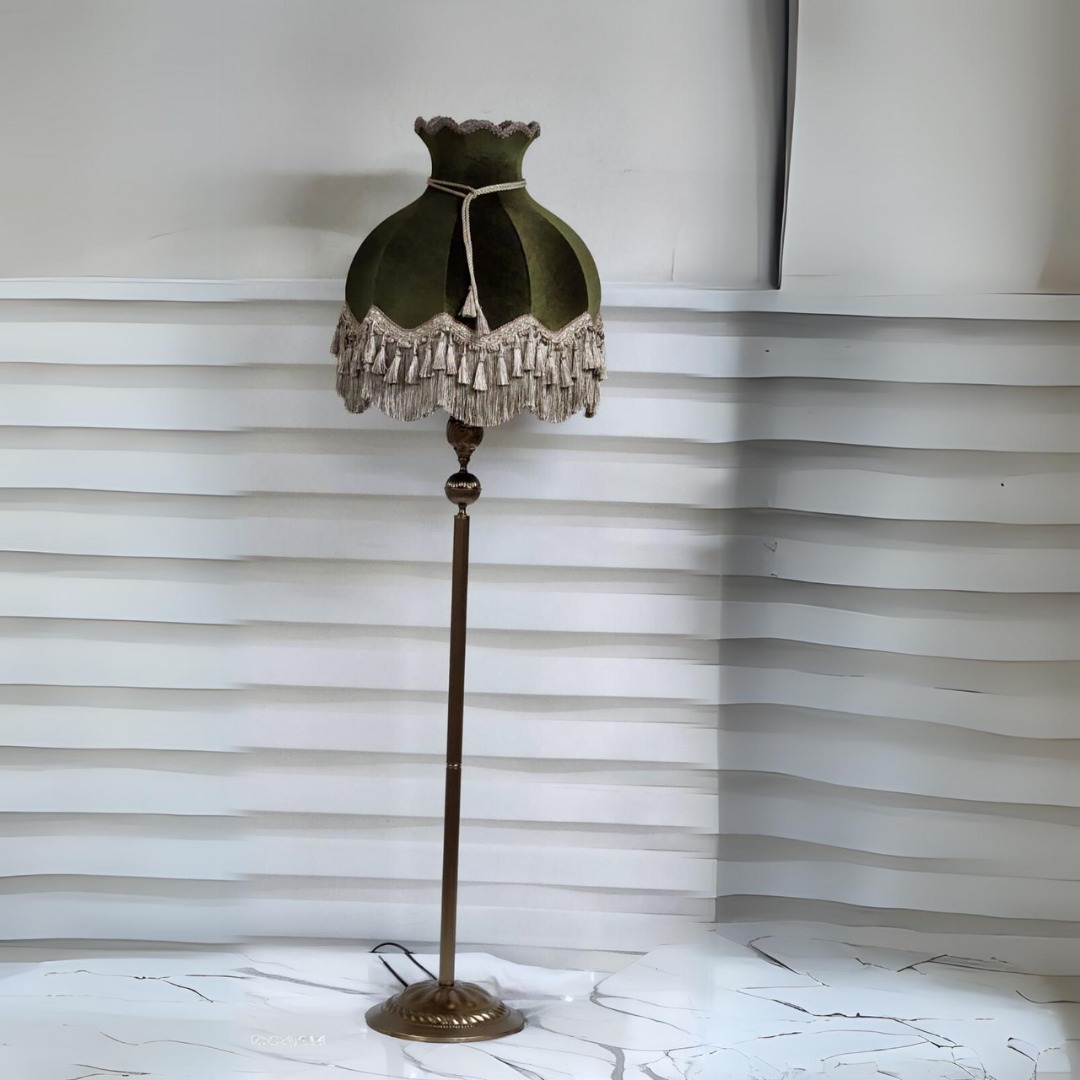 Klasik Lambader BRONZ Ayak YEŞİL Başlık 170cm.