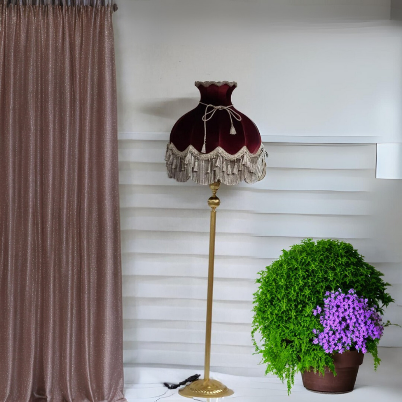 Klasik Lambader GOLD Ayak BORDO Başlık