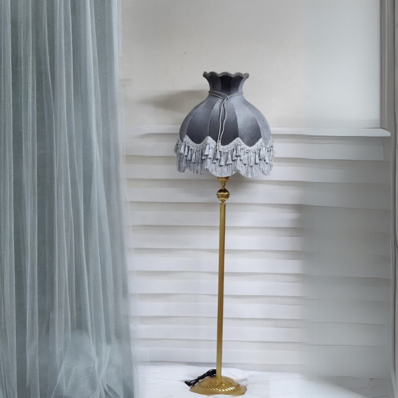 Klasik Lambader GOLD Ayak GRİ Başlık 170cm.