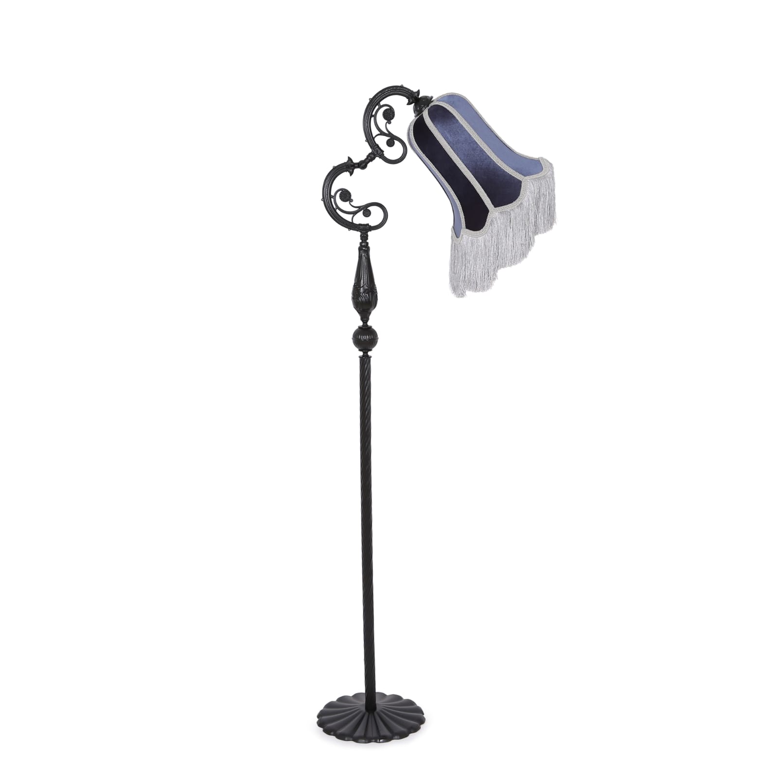 Sokak Lambası SİYAH Ayak MAVİ Başlık 170cm.