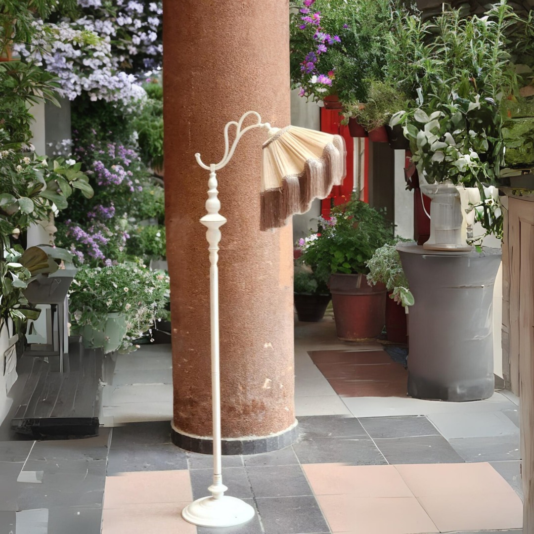 Erva Lambader BEYAZ Ayak VİZON Başlık