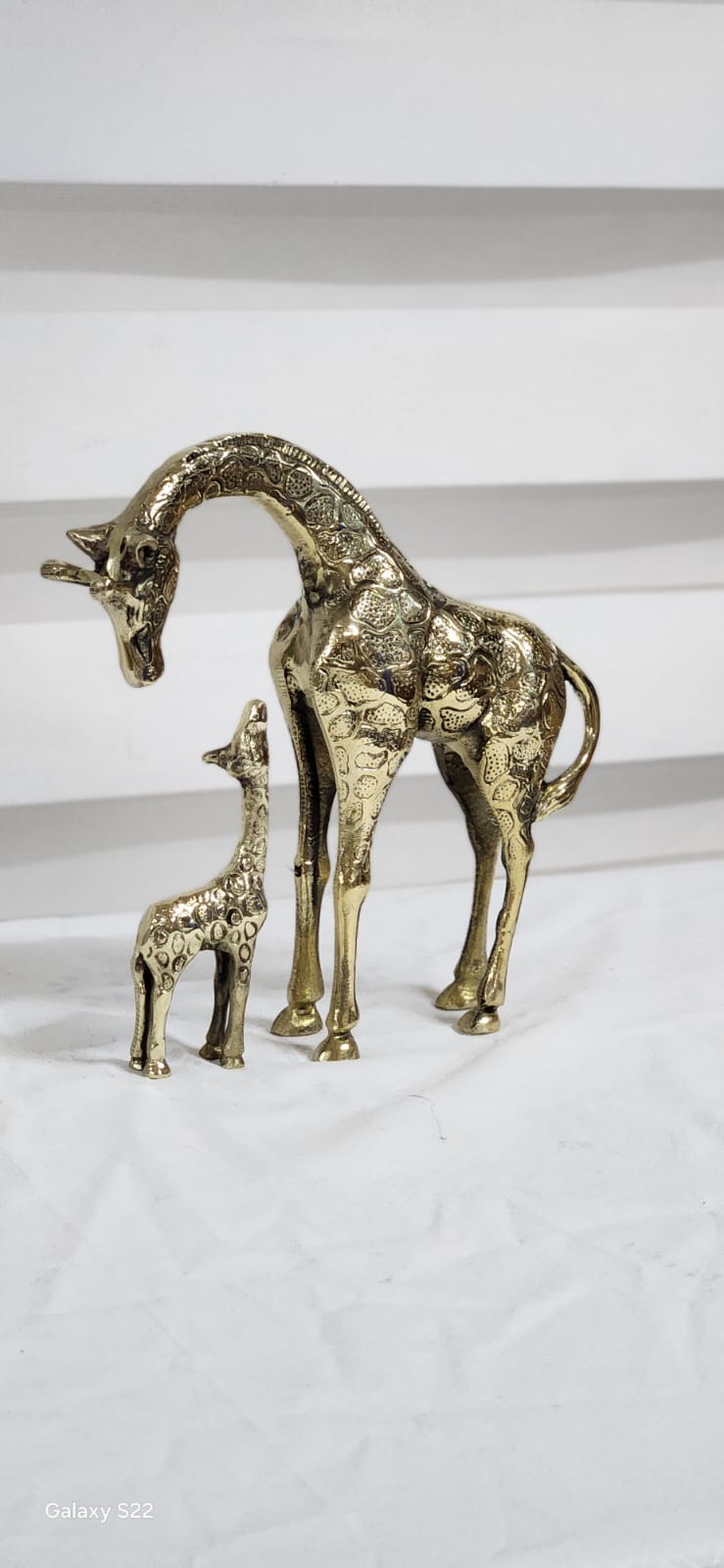 Pirinç Zürafa ve Yavrusu 27CM. / 12CM.