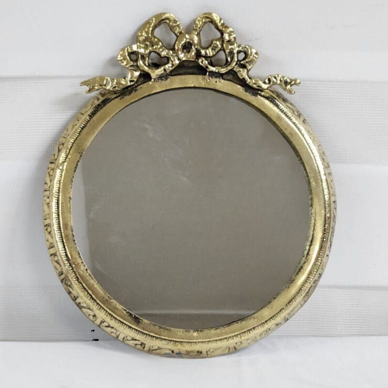 Pirinç Yuvarlak Ayna 20cm.