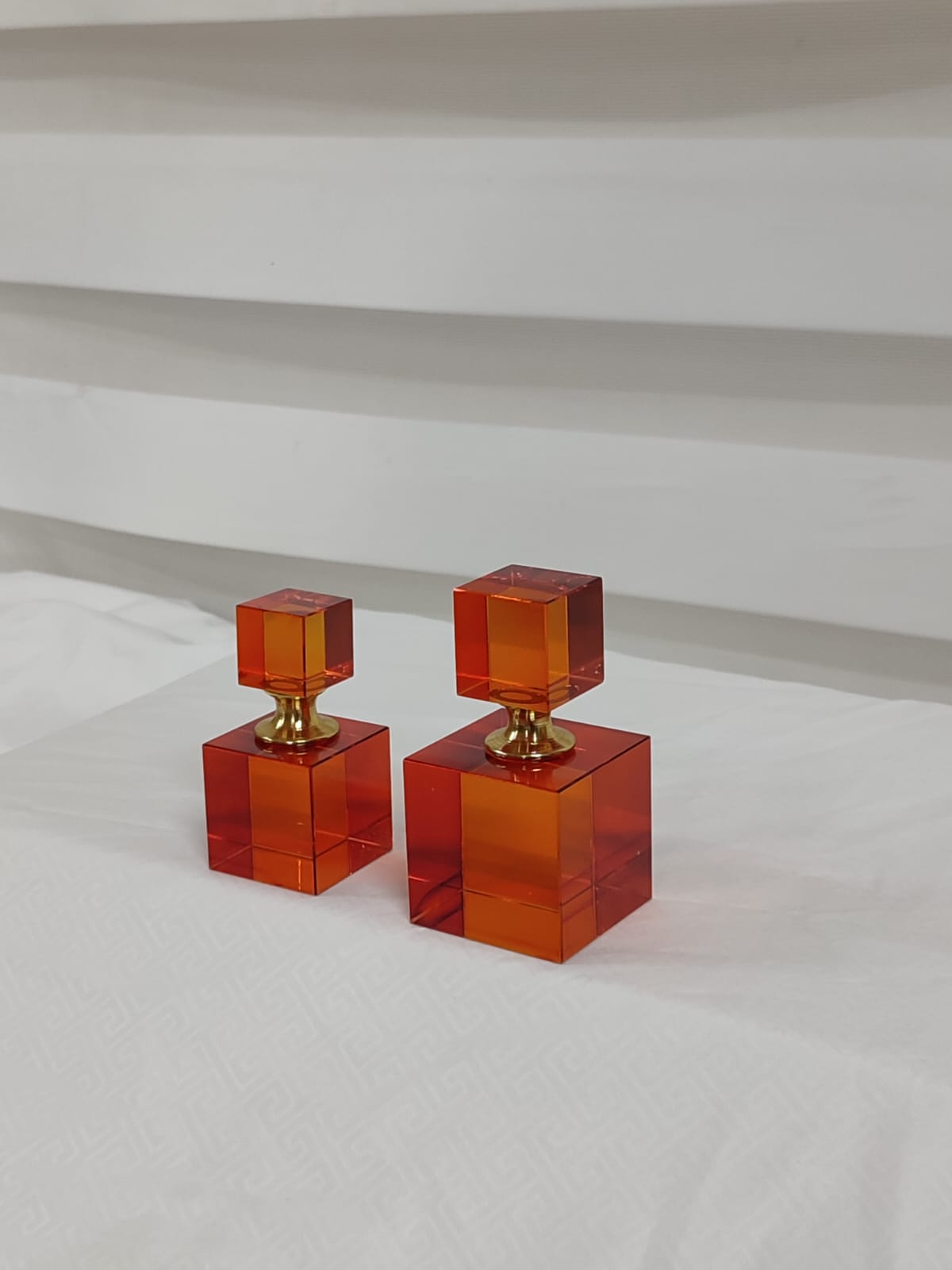 Kristal Parfüm Şişesi 2'li TURUNCU