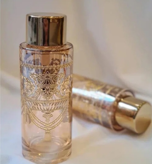 Kolonya Şişesi AMBER Altın Yaldızlı 6X17cm.