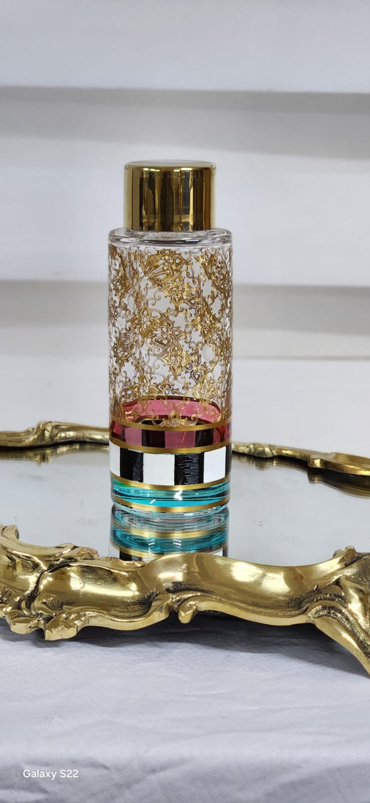 Kolonya Şişesi DAMA Altın Yaldızlı 6X17cm.