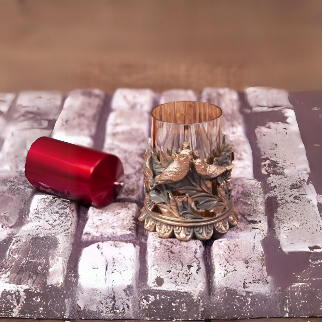 Kuşluk Mumluk ALTIN 15x13cm.