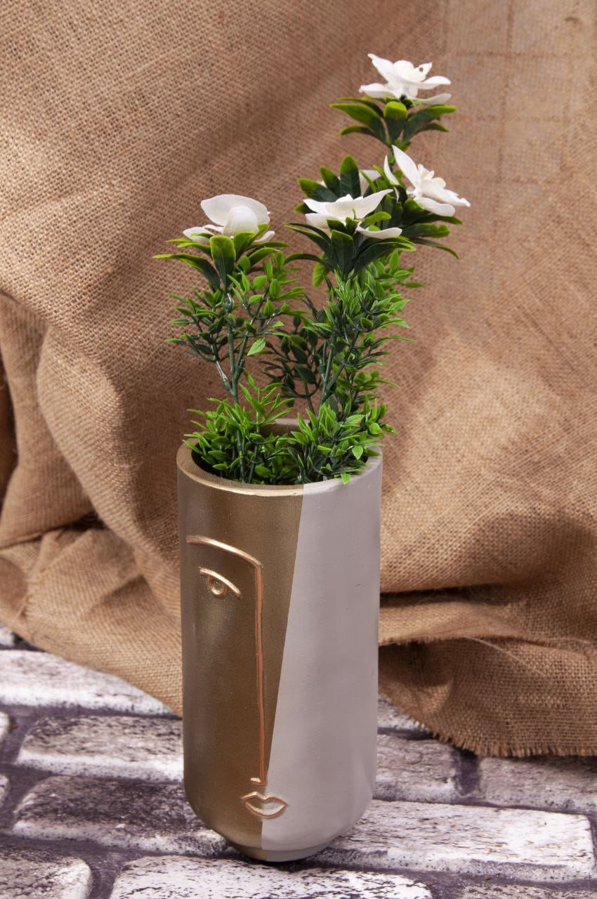 Yarımyüz Vazo Büyük Renkli 25x12cm.