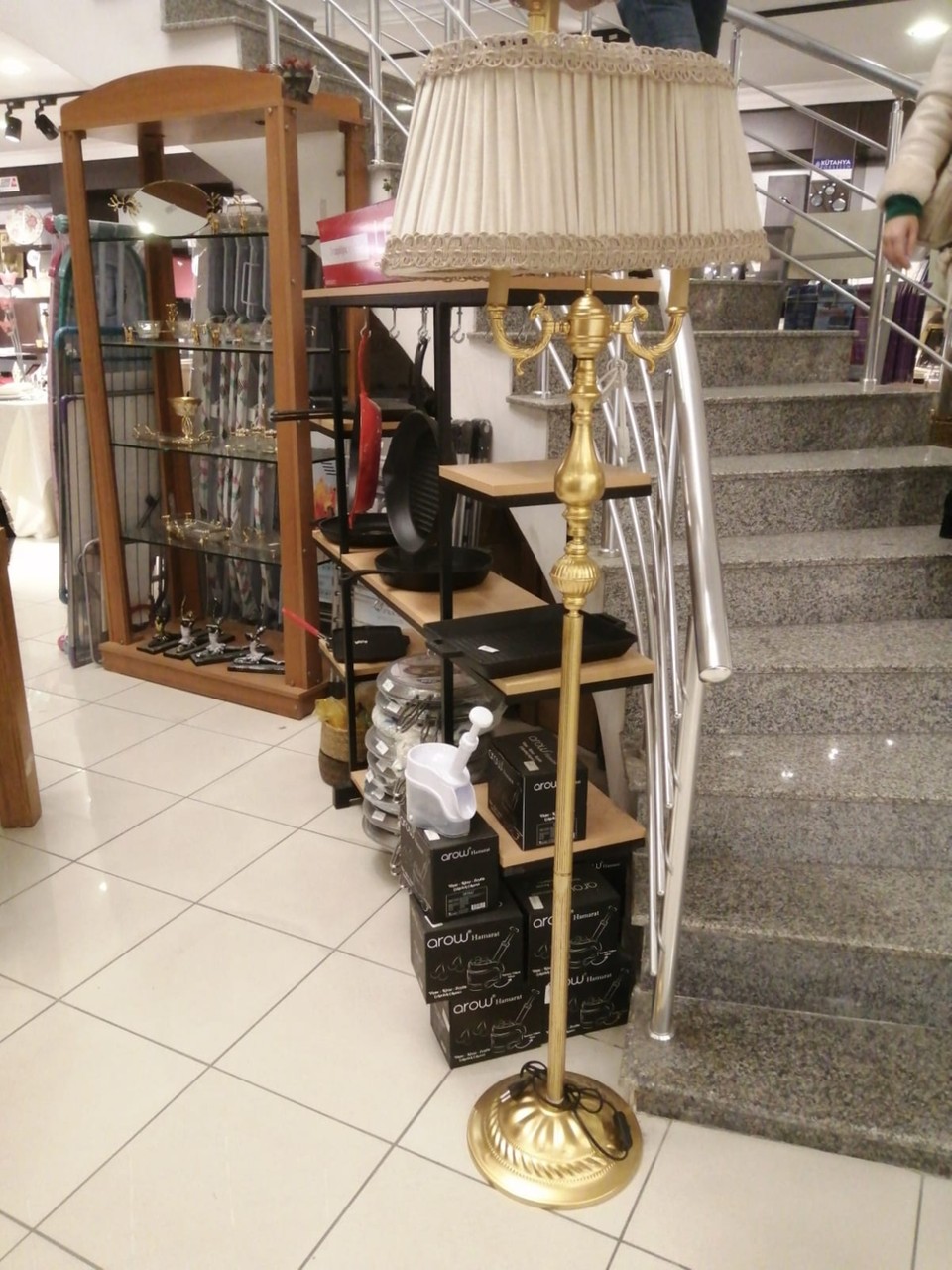 Ottoman Lambader Altın Ayak Vizon Başlık 170cm.