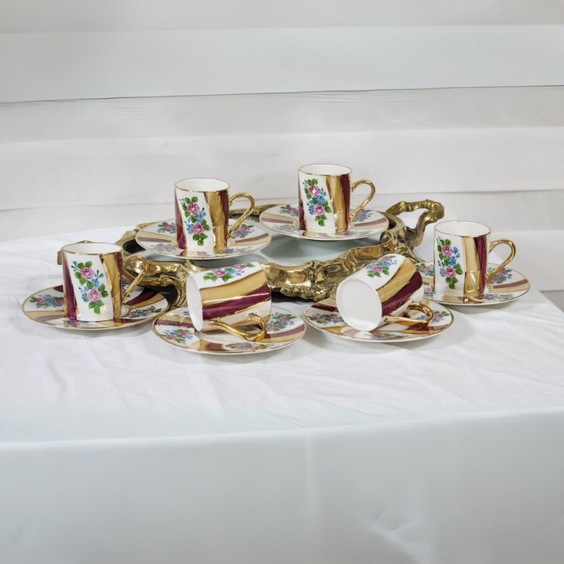 Saray Baharı 6'lı Türk Kahvesi Fincanı Seti